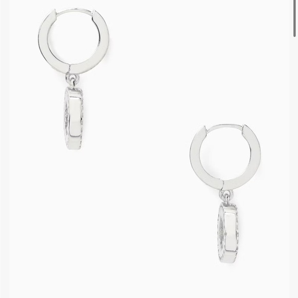 Kate Space Spot The Spade Pave Huggies Earrings - Picture 3 of 3